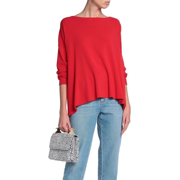 Alice + Olivia Red Tie Back Knitted Top - Picture 2 of 10